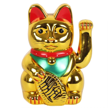 Maneki Neko japoński kot szczęścia figurka złota