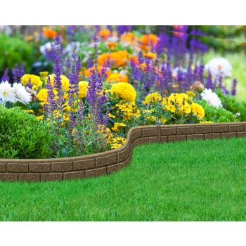 Obrzeże ogrodowe palisada Bricks 15 cm brązowy