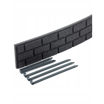 Obrzeże ogrodowe palisada Bricks 15 cm szary